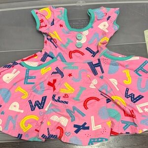 Eleanor Rose Colorful Alphabet Print Dress